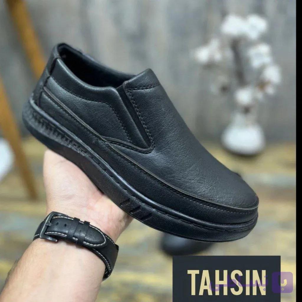 کفش مردانه لژدار کشی مدل تحسین رویه سوگو رنگ مشکی سایز 40 تا 44