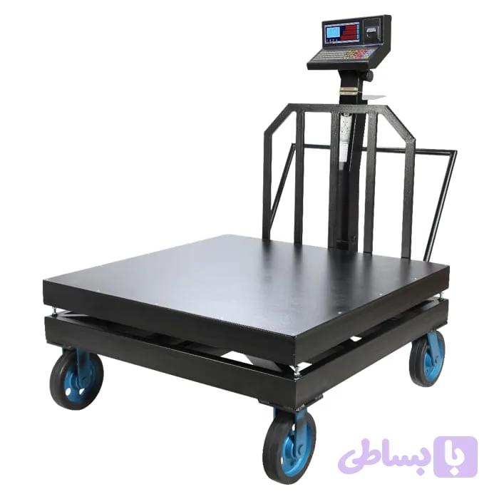 باسکول چرخدار 2 تن / 2000 کیلوگرم پلاس سینی 120*120 گالوانیزه پرینتر دار محک مدل MDS13000Plus