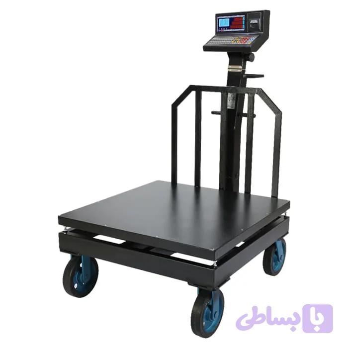 باسکول چرخدار 1 تن / 1000 کیلوگرم پلاس سینی 120 *120 گالوانیزه پرینتر دار محک مدل MDS13000Plus