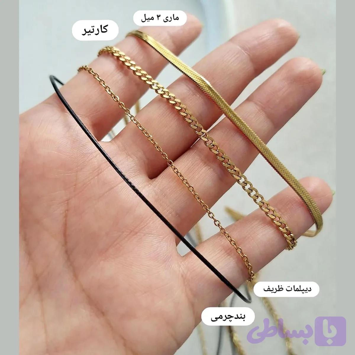 زنجیر استیل طلایی (کد L8UX1)