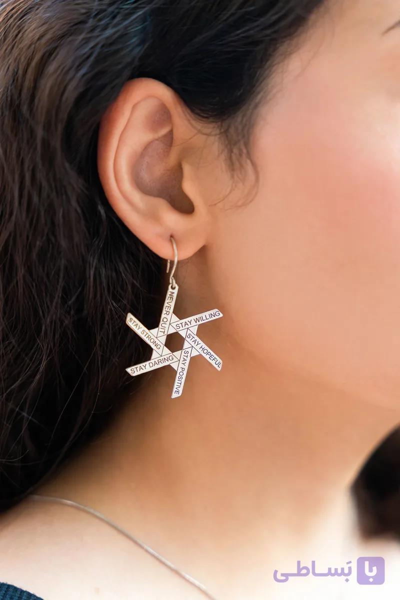 گوشواره نقره زنانه مدل 29D-concept عیار 925- زیورآلات مفهومی