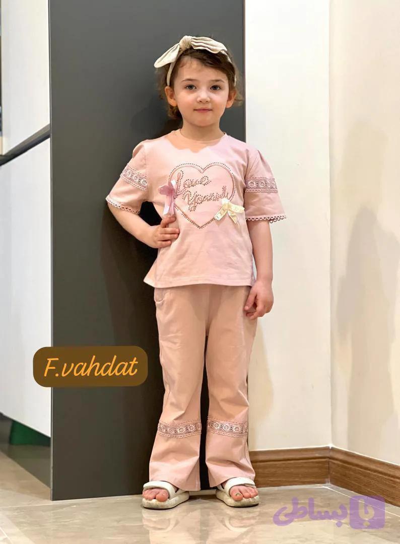 بلوز شلوار گلدوزی قلب کیفیت عااالی