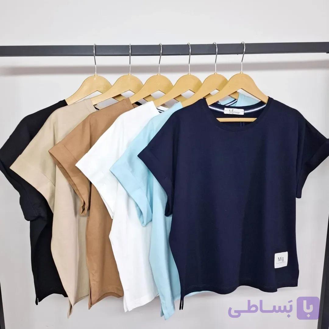 تیشرت کراپی آستین پاکتی