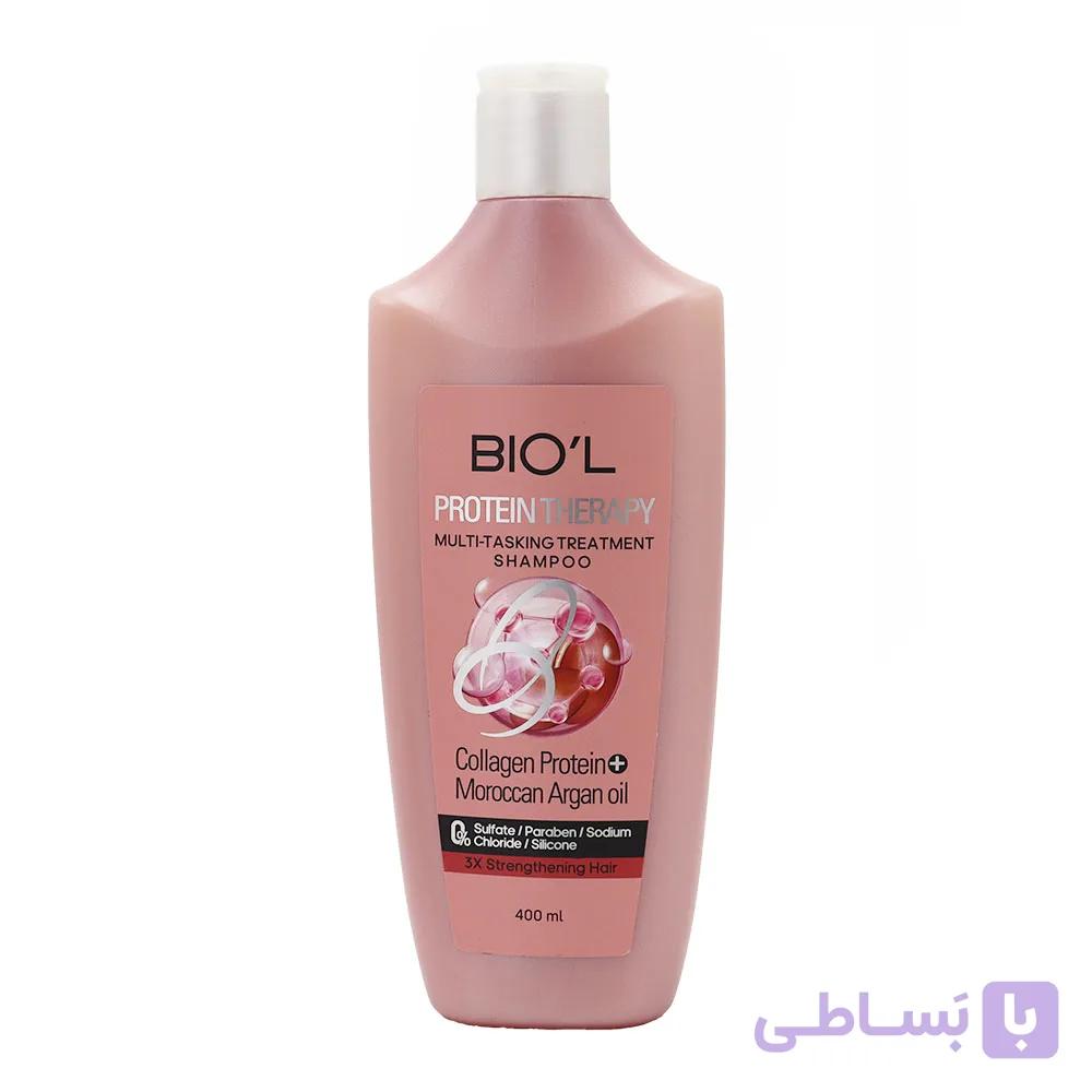 شامپو پروتئین تراپی موهای آسیب دیده و پروتئینه شده بیول 400 میلی لیتر — تصویر 1