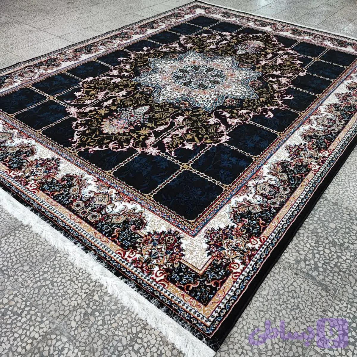 فرش 500 شانه هیوا مشکی (+ارسال رایگان)