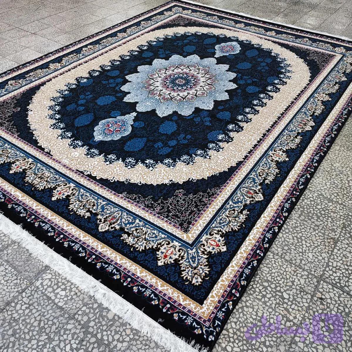 فرش 500 شانه گیتا سورمه ای (+ارسال رایگان)