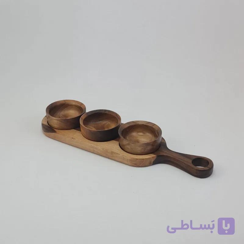 تخته سرو آجیل و تنقلات چوبی مدل Walnut Feast — تصویر 1