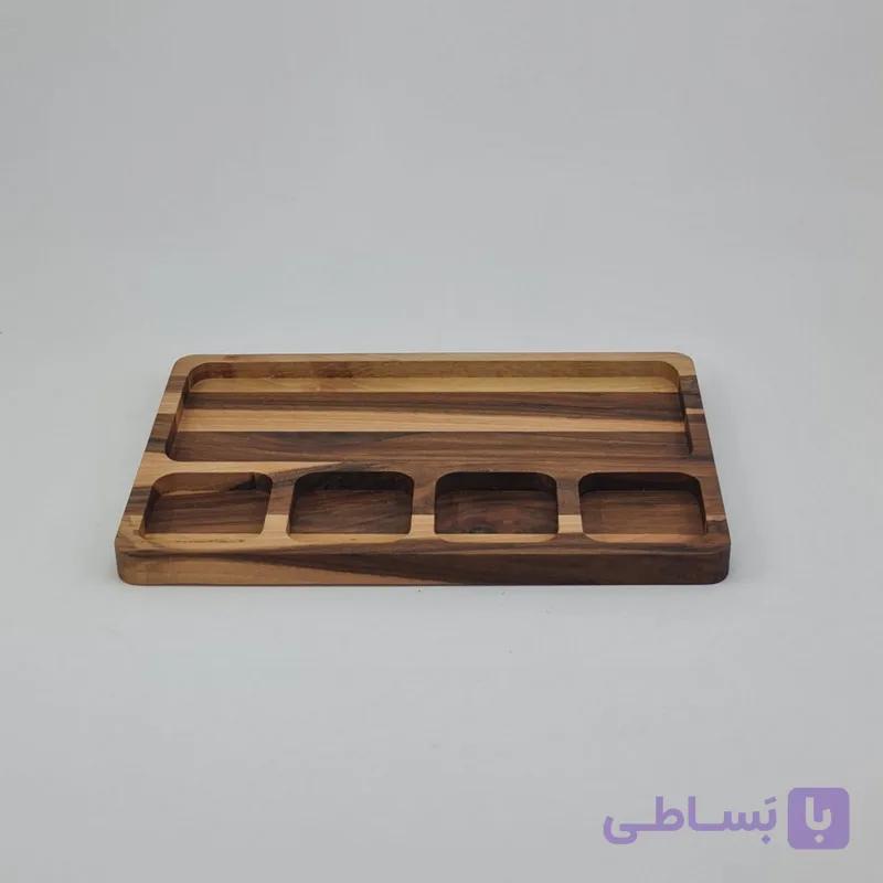 سینی سرو آجیل و تنقلات چوبی Walnut Snack — تصویر 1