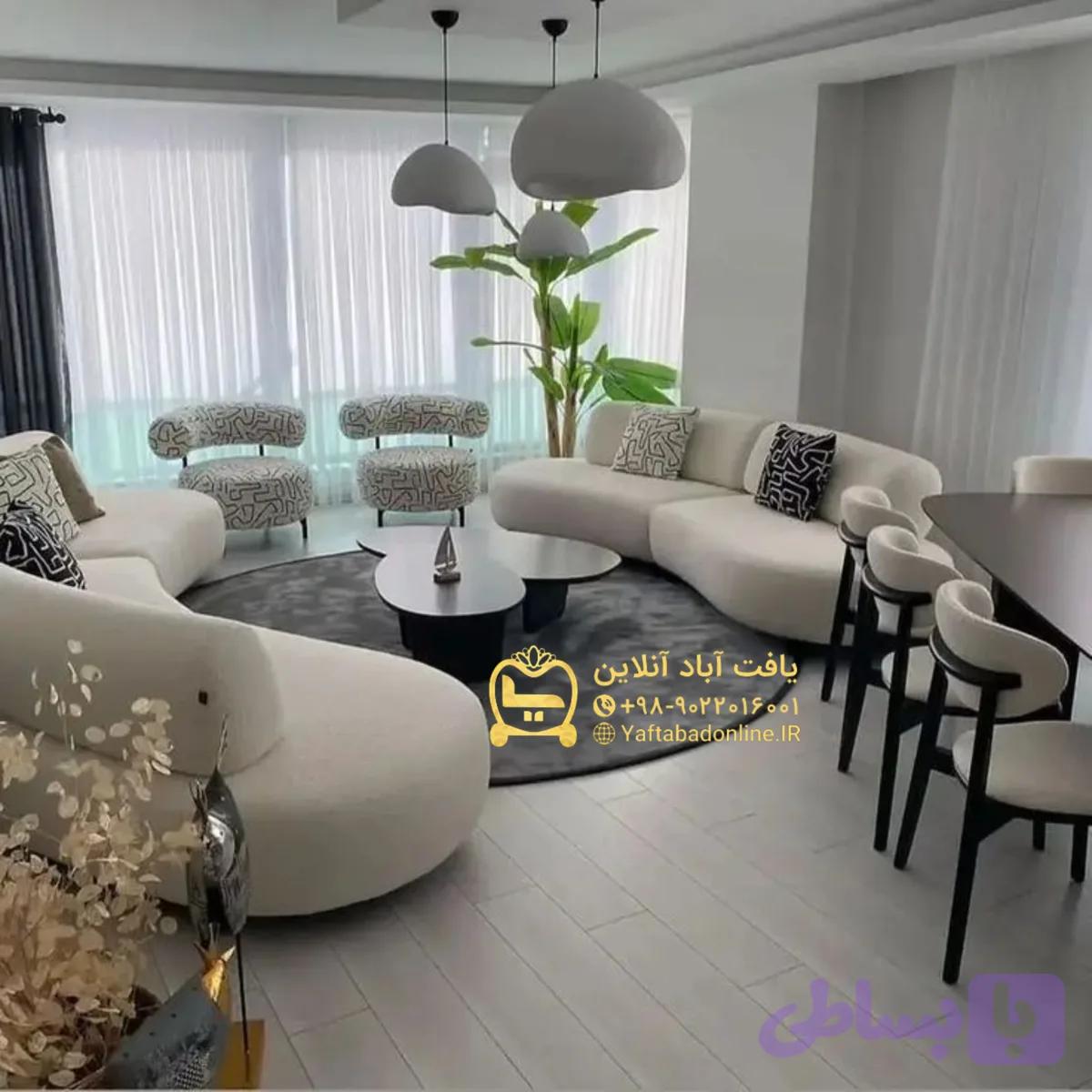 مبل راحتی کرو مدل نیم گرد (cruve) — تصویر 1