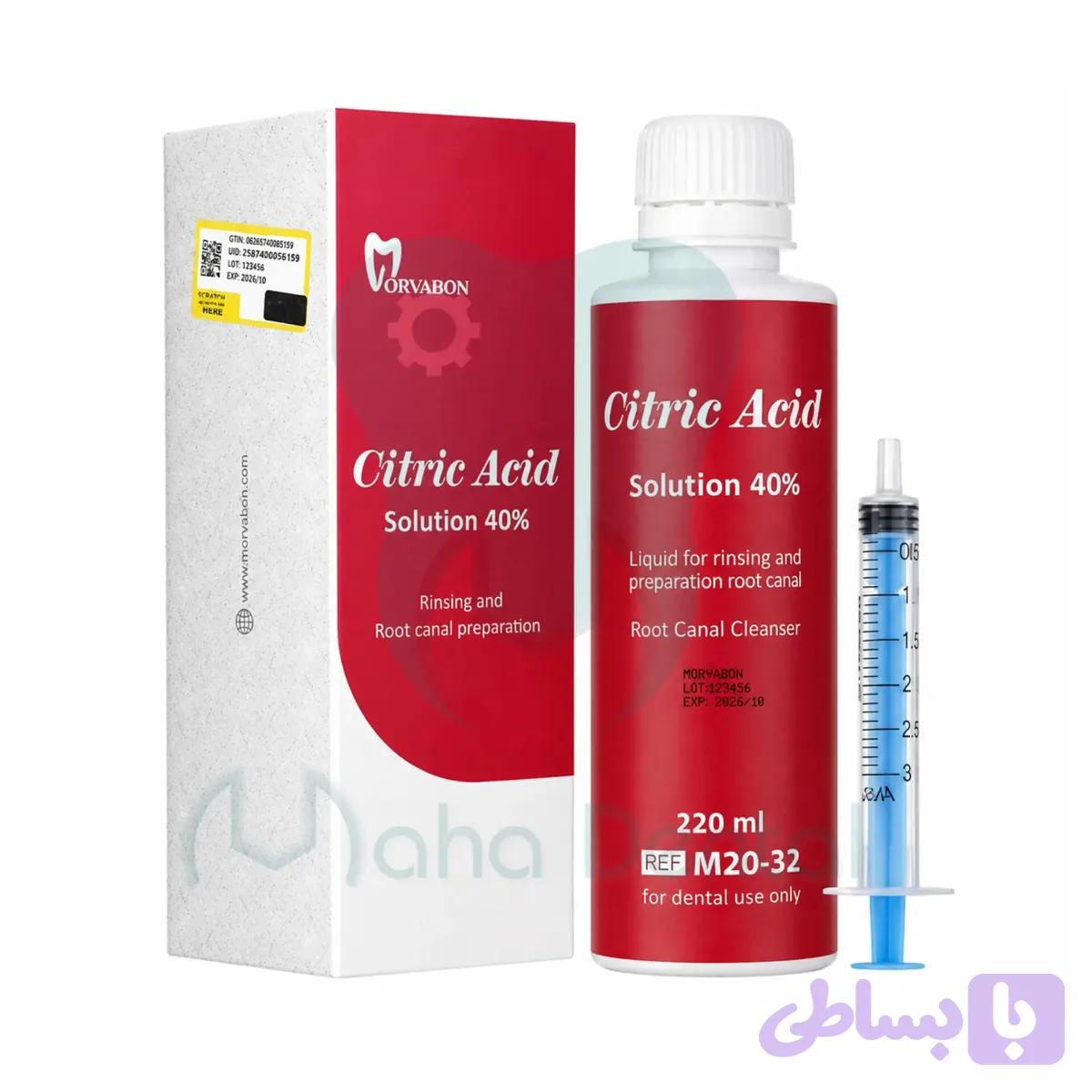محلول اسید سیتریک ۴۰ درصد مروابن – Citric Acid Morvabon — تصویر 1