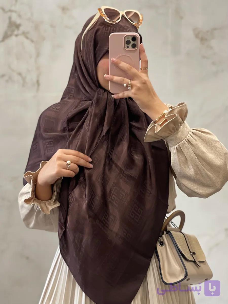 روسری ژاکارد ترک وارداتی طرح ورساچه