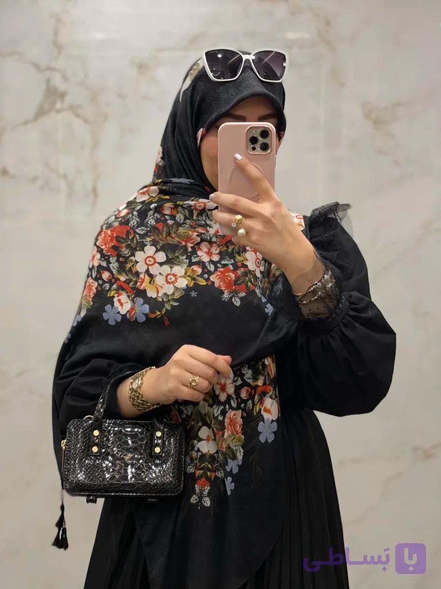 روسری نخ پنبه طرح آلیسا