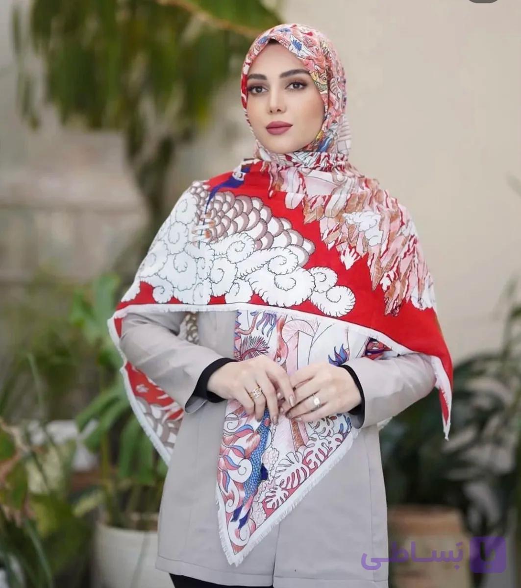 روسری نخ پنبه سیااسکارف