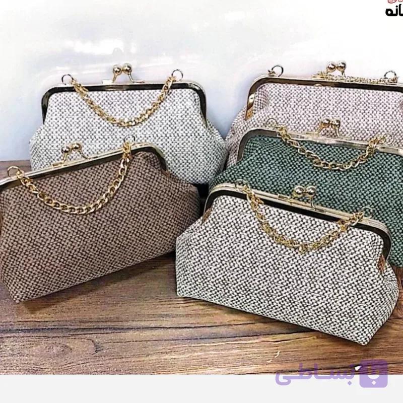 کیف مجلسی دهنه دار جلو زنجیر کنفی