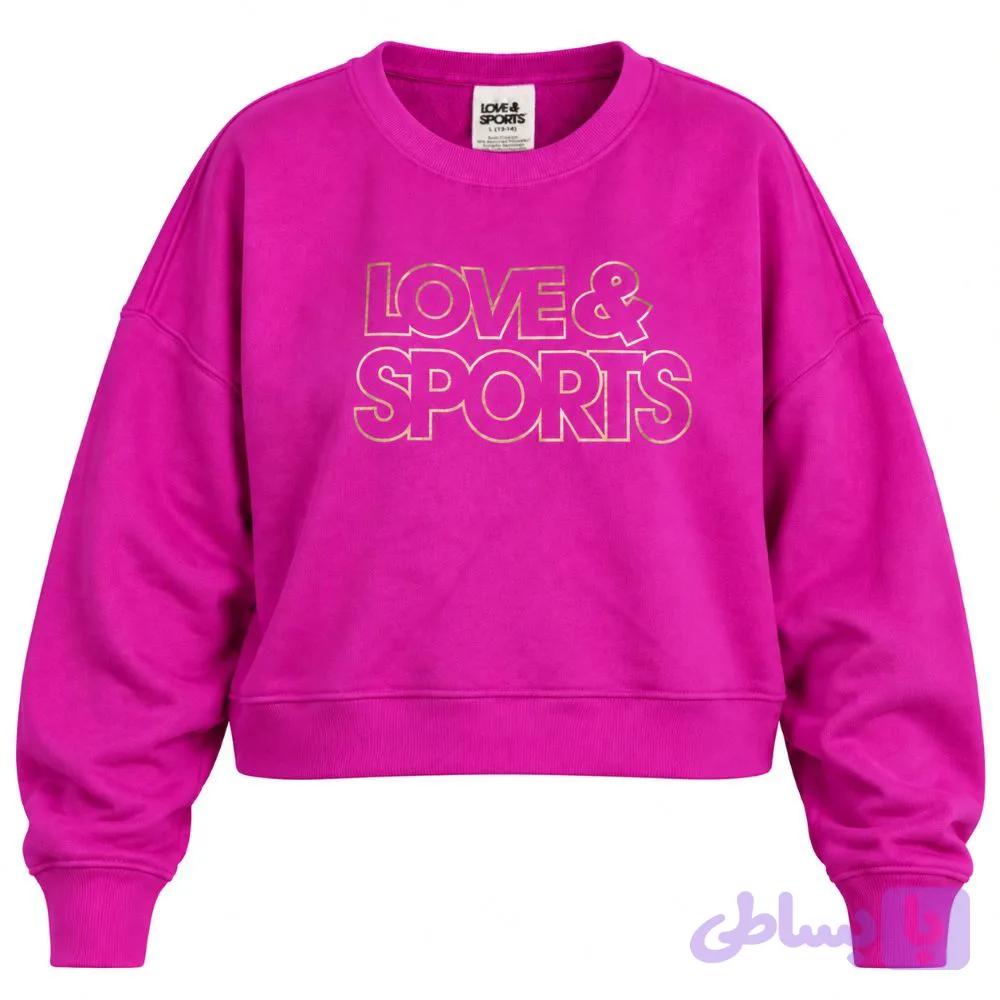 کراپ دورس سه نخ توکرک صورتی خارجی Love & Sports سایز 42 تا 44 کد 3476 — تصویر 1