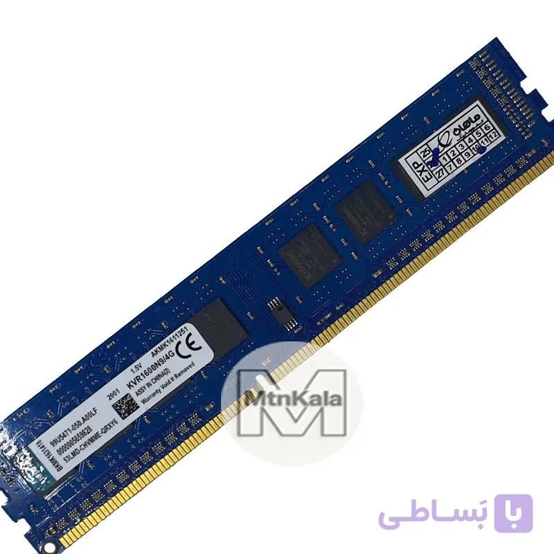 رم کامپیوتر کینگستون Kingston 4GB DDR3 1600MHz استوک — تصویر 1