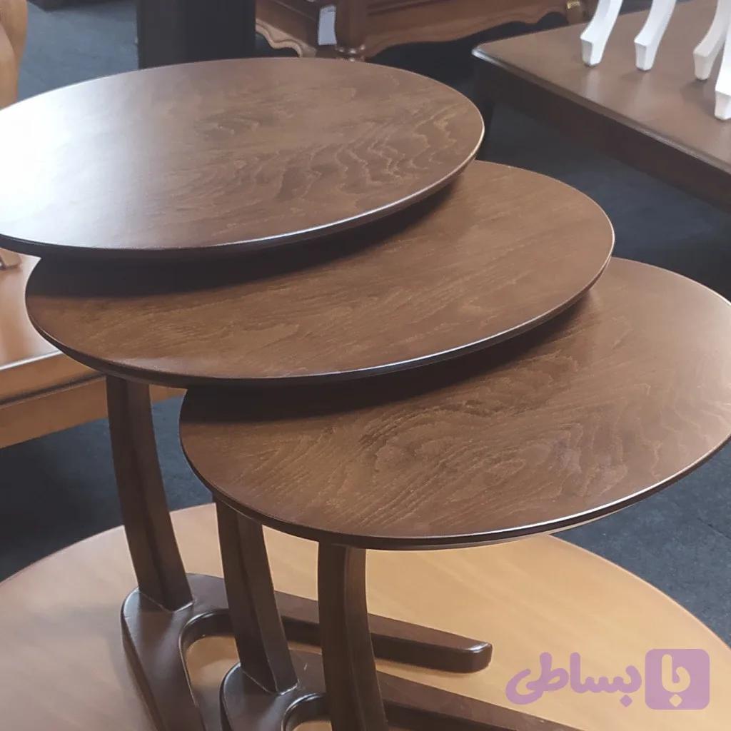 میز عسلی 3 تکه گرد