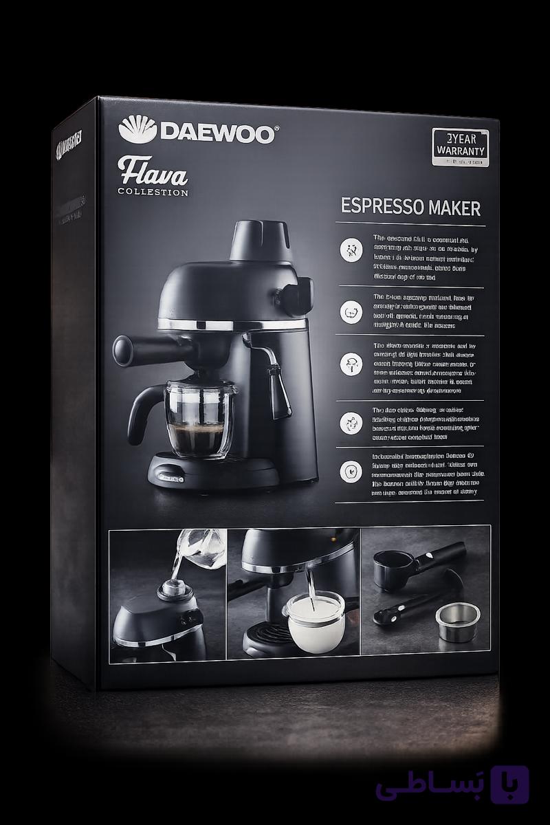اسپرسوساز دوو Flava Collection مدل 4 Cup با نازل بخار و ظرفیت ۴ فنجان