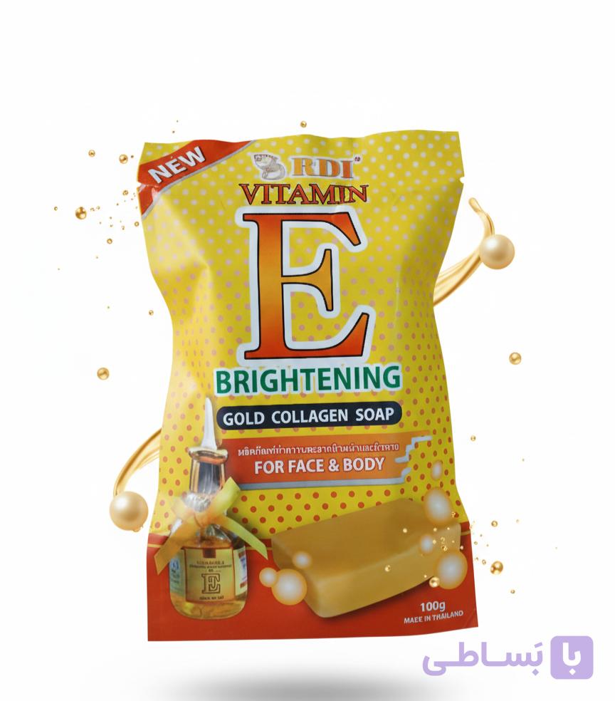 ​صابون روشن‌کننده RDI مدل Vitamin E و کلاژن طلا (۱۰۰ گرم)