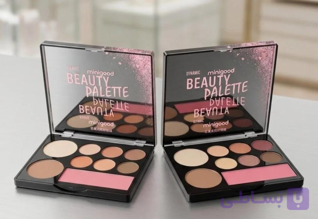 پالت آرایشی چندکاره minigood مدل Dynamic Beauty Palette | سایه چشم، رژگونه، هایلایتر
