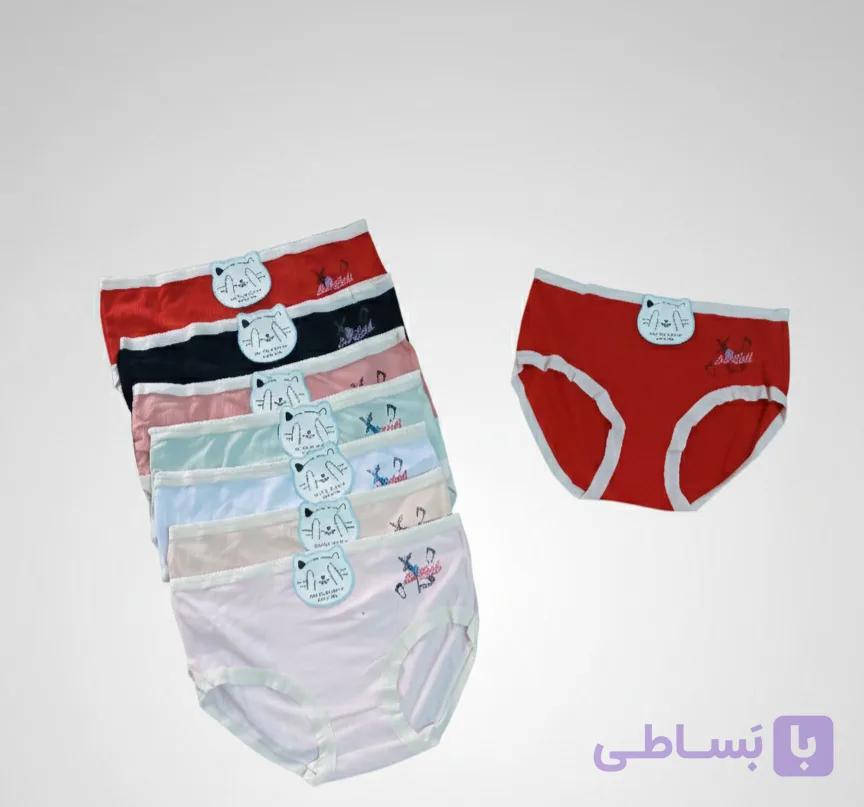 شورت بانوان پنبه (اصلی)، 95% Cotton (کیفیت)، ست ۷ رنگ و ضدحساسیت