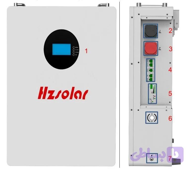 باتری لیتیومی 5 کیلووات Hz Solar
