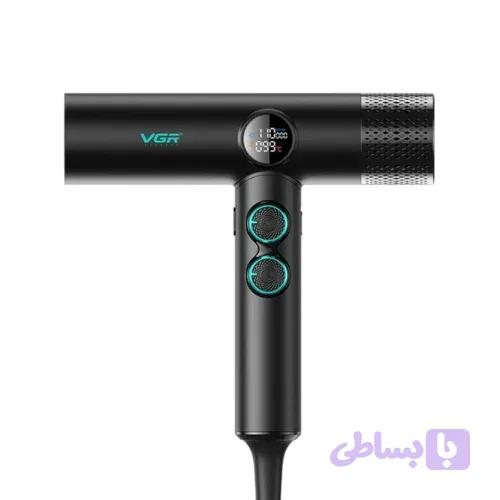 سشوار وی جی ار مدل v-401، موتور AC، وزن 600 گرم، دارای سری متمرکز‌کننده پهن، متمرکز‌کننده باریک، دیسپانسر | گالری آراد | عطر، گجت و لوازم شخصی