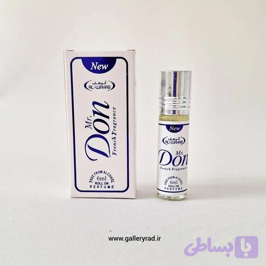 عطر دان الوهاب Al-Wahab مدل Mr. Don هندی ۶ میلی‌ لیتر با رایحه خنک و صابونی | گالری آراد | عطر، گجت و لوازم شخصی