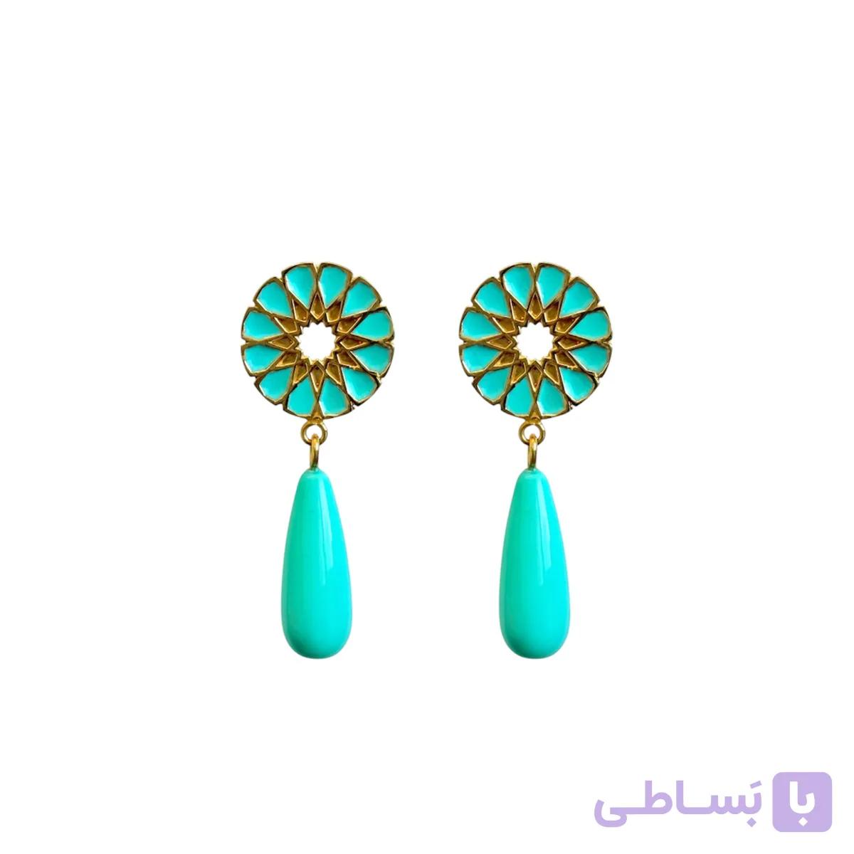E318 گوشواره خورشید (آبی) — تصویر 1
