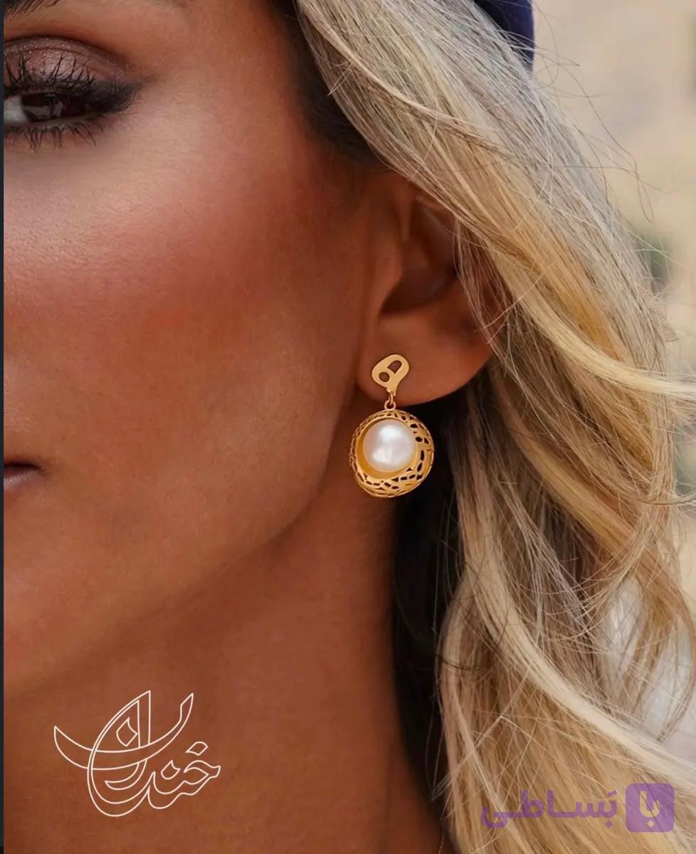 E317 گوشواره هه دامله مرواریدی — تصویر 1