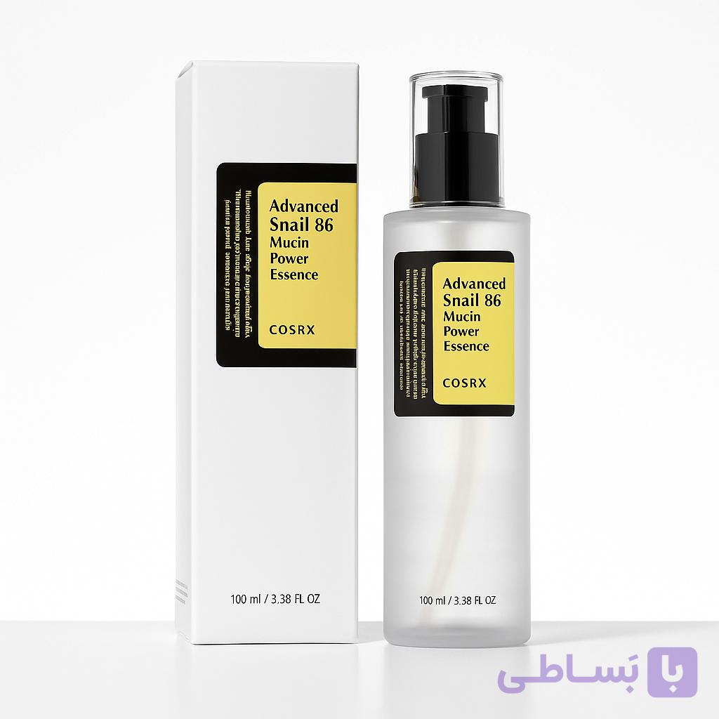 اسانس ترمیم‌کننده کوزارکس مدل Advanced Snail 86 Mucin Power Essence بازسازی و آبرسان پوست 100 میل