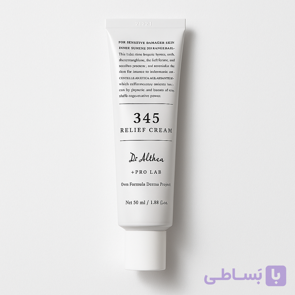 کرم ترمیم‌کننده دکتر آلثیا مدل 345 Relief Cream مناسب پوست حساس و آسیب‌دیده 50 میل