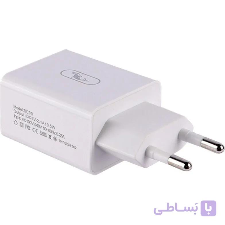 شارژر اسکای دلفین SKY DOLPHIN SC30T 10.5W+ کابل TYPEC