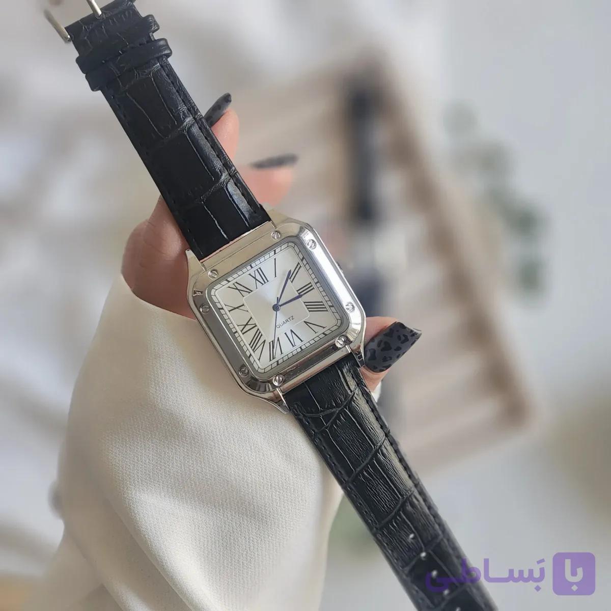 ساعت کارتیه مردانه بند چرم — تصویر 1