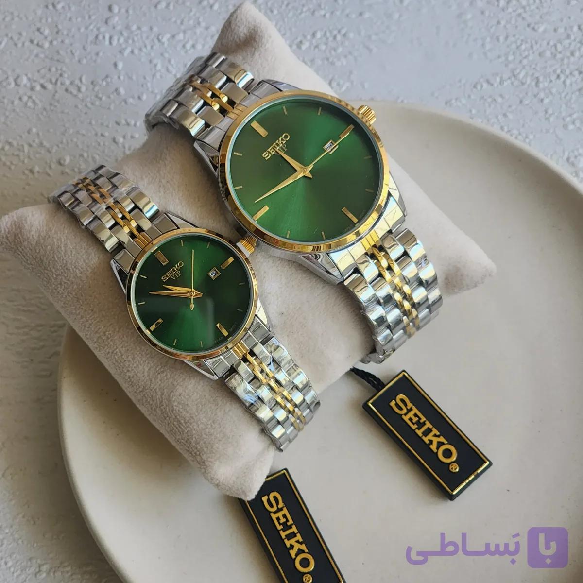ست ساعت سیکو (SEIKO) صفحه سبز — تصویر 1