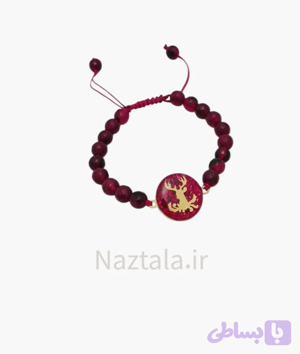 دستبند ورق طلا طرح گوزن — تصویر 1