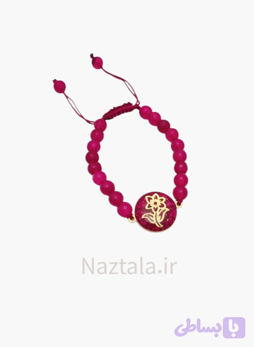 دستبند ورق طلا طرح گل نرگس — تصویر 1