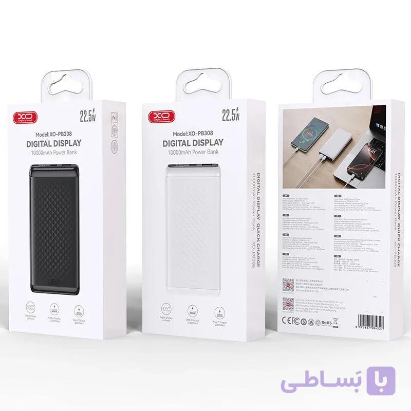 پاور بانک فست شارژ ایکس او XO-PB308 22.5W ظرفیت 10000 میلی آمپر ساعت — تصویر 1