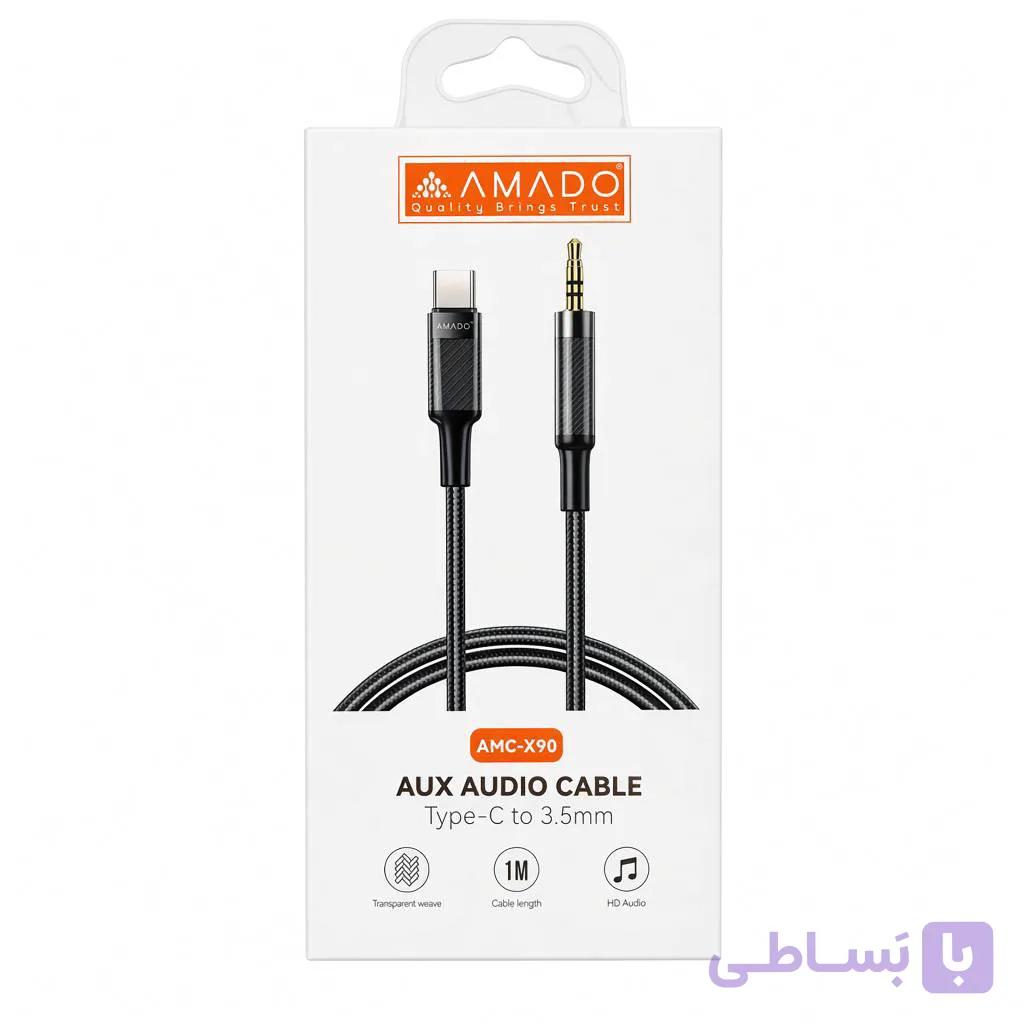 کابل AUX تایپ‌سی به جک 3.5 میلی‌متری آمادو AMC-X90 — تصویر 1