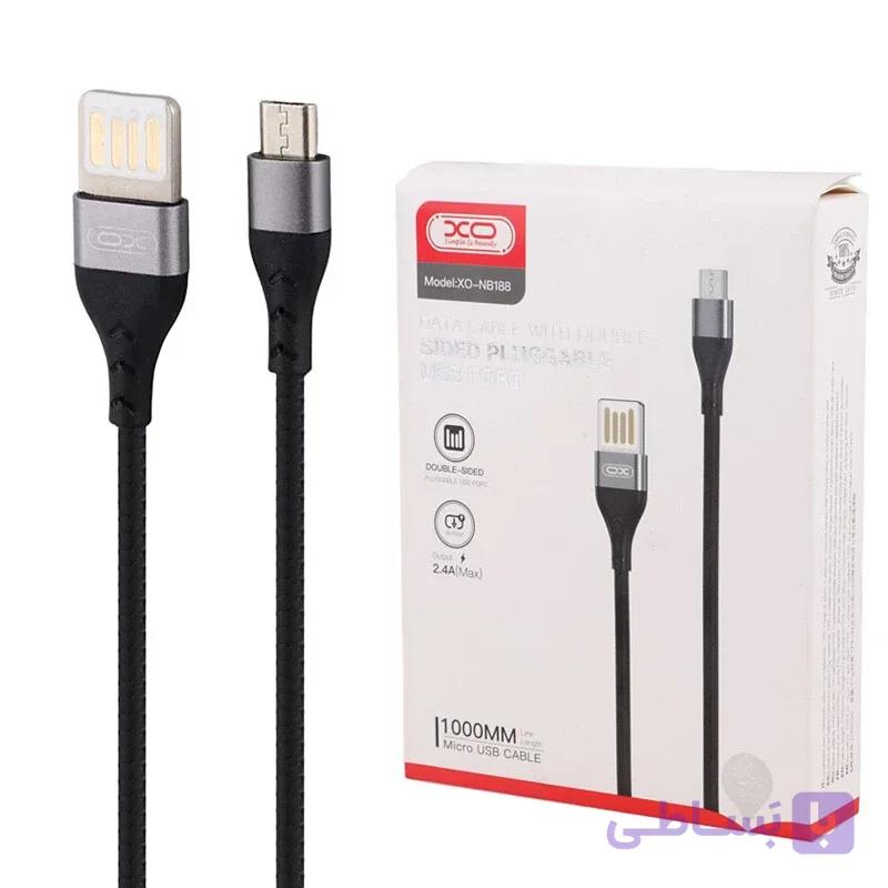 کابل میکرو یو اس بی فست شارژ 2.4 آمپر ایکس او XO-NB188 طول 1 متر — تصویر 1