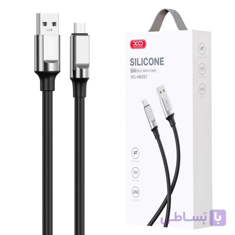 کابل میکرو یو اس بی فست شارژ 6 آمپر ایکس او XO-NB251 طول 1 متر — تصویر 1