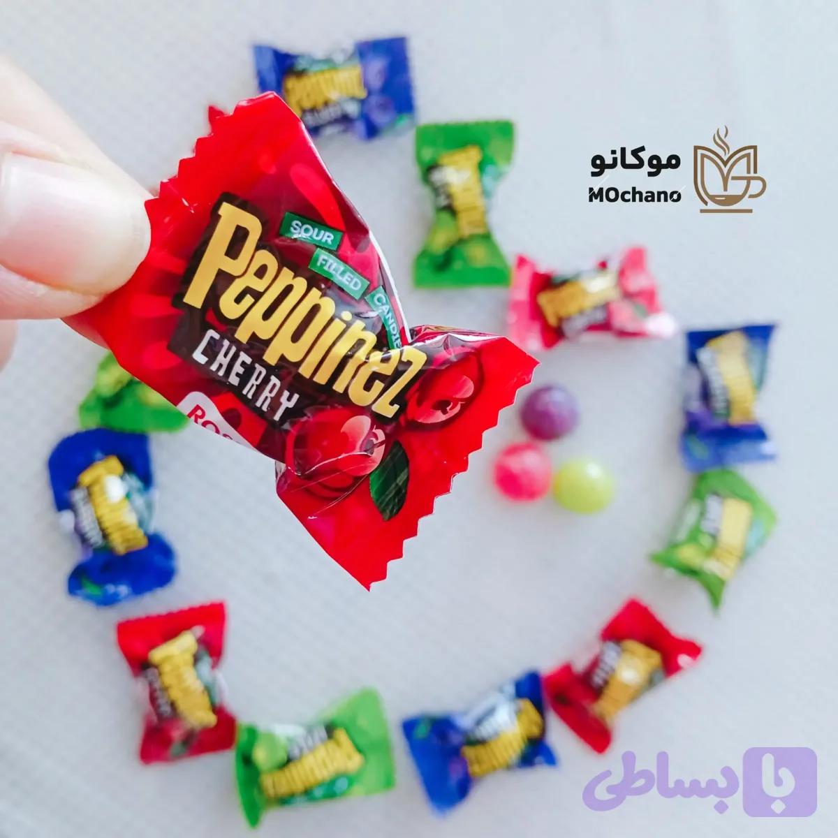آبنبات ترش میوه ای پپینز اوکراینی،شکلات ترش روشن 200 گرم — تصویر 1