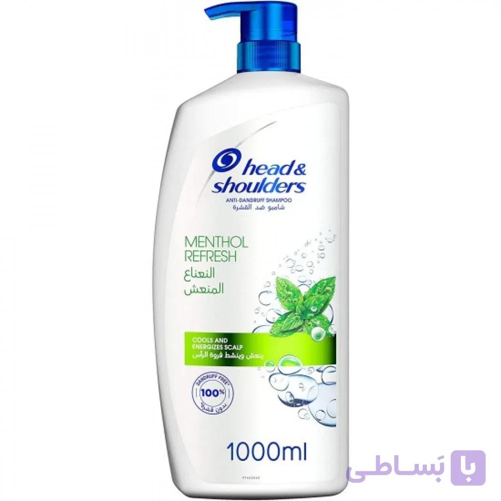 شامپو ضد شوره نعنای منتول ریفرش مدل 1 لیتر پمپی Menthol Fresh(اصل) — تصویر 1