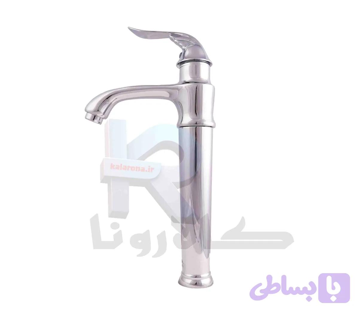 شیر‏ ‏روشویی مدل ‎F6T6 کروم پایه بلند