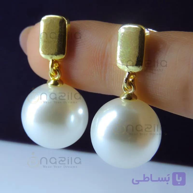 گوشواره مروارید توپی — تصویر 1