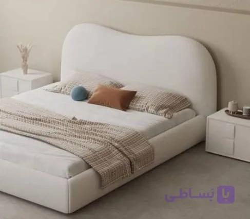 تخت خواب دونفره تدی مدل  صدف هلالی