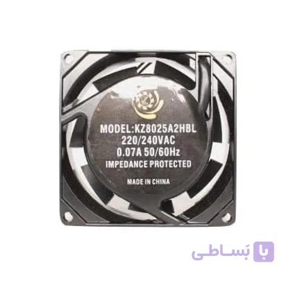 فن تهویه صنعتی AC بلبرینگی 220 ولت 8×8×2.5 سانتی‌متر KZ8025B