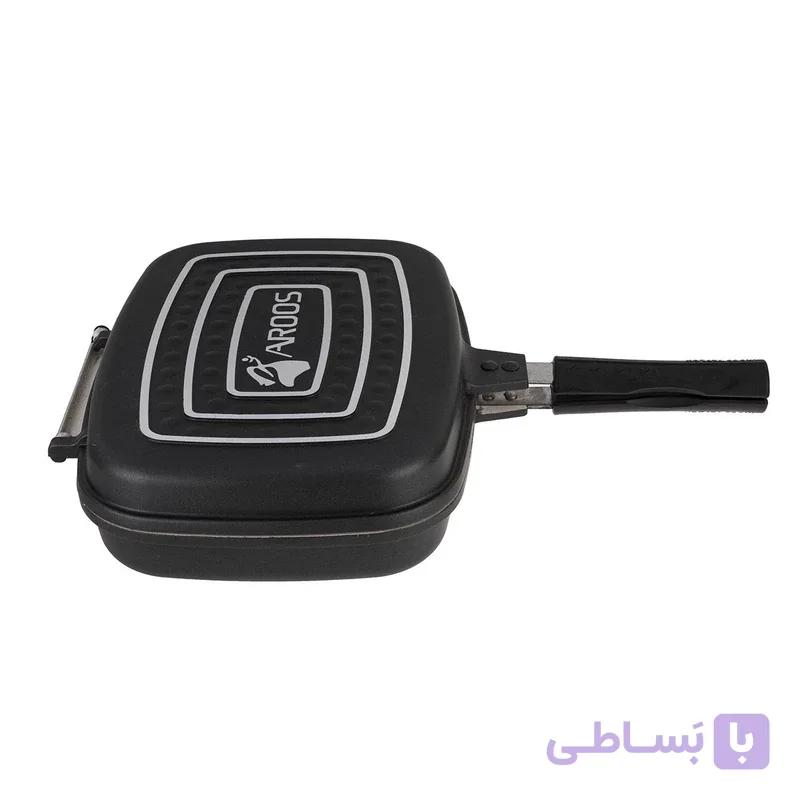 تابه دو طرفه رژیمی مستطیل سایز 32 عروس تفلون — تصویر 1
