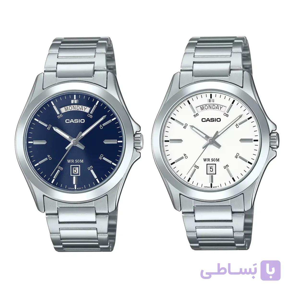 ساعت کاسیو مردانه MTP-1370D-2A2V | کلاسیک | استیل | ضد آب ۵۰ متر | اورجینال