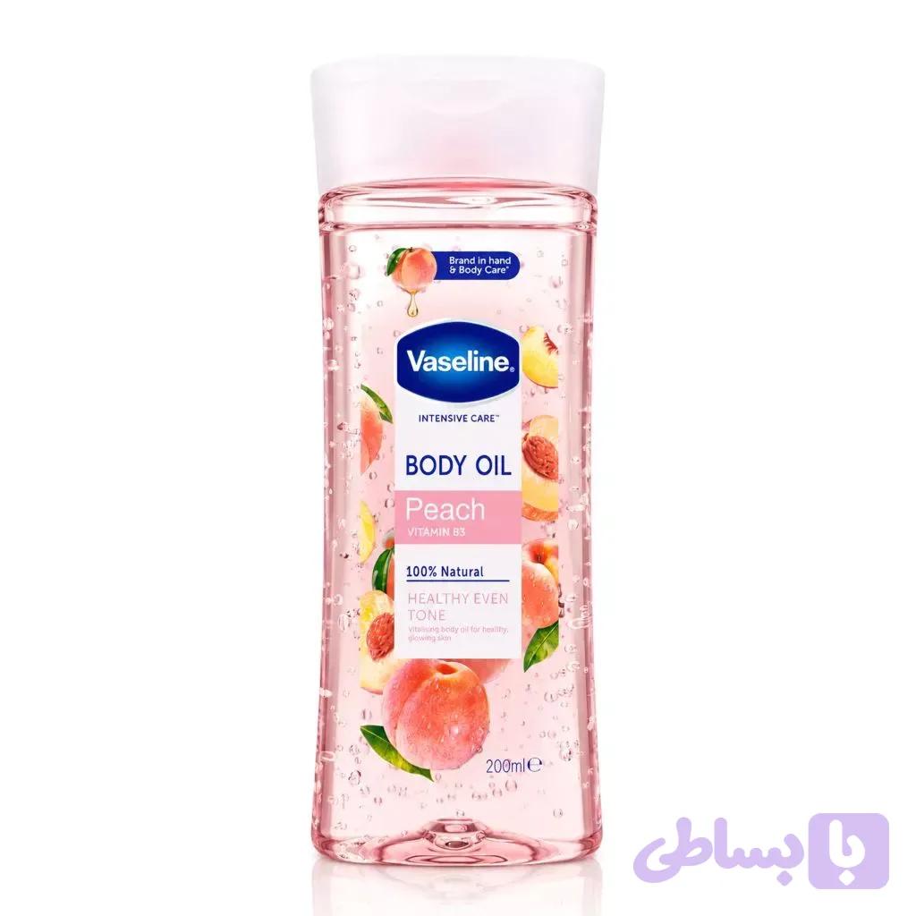 روغن بدن وازلین مدل Peach Vitamin B3 Healthy Even Tone حجم 200 میلی‌ لیتر — تصویر 1